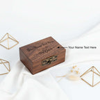 Personalized Vintage Ring Box – Engraved Wood Name & Date Jewelry Box - Hadi Craft