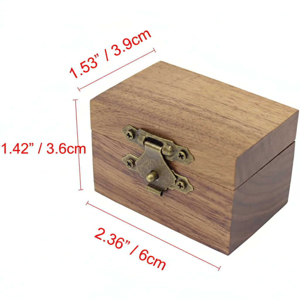Personalized Vintage Ring Box – Engraved Wood Name & Date Jewelry Box - Hadi Craft