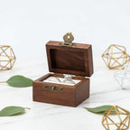 Personalized Vintage Ring Box – Engraved Wood Name & Date Jewelry Box - Hadi Craft