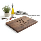 Personalized Walnut Cutting Board – Custom Engraved Wooden Kitchen Board - Hadi Craft