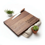 Personalized Walnut Cutting Board – Custom Engraved Wooden Kitchen Board - Hadi Craft