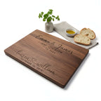 Personalized Walnut Cutting Board – Custom Engraved Wooden Kitchen Board - Hadi Craft