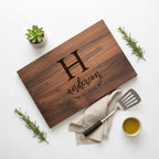 Personalized Walnut Cutting Board – Custom Engraved Wooden Kitchen Board - Hadi Craft