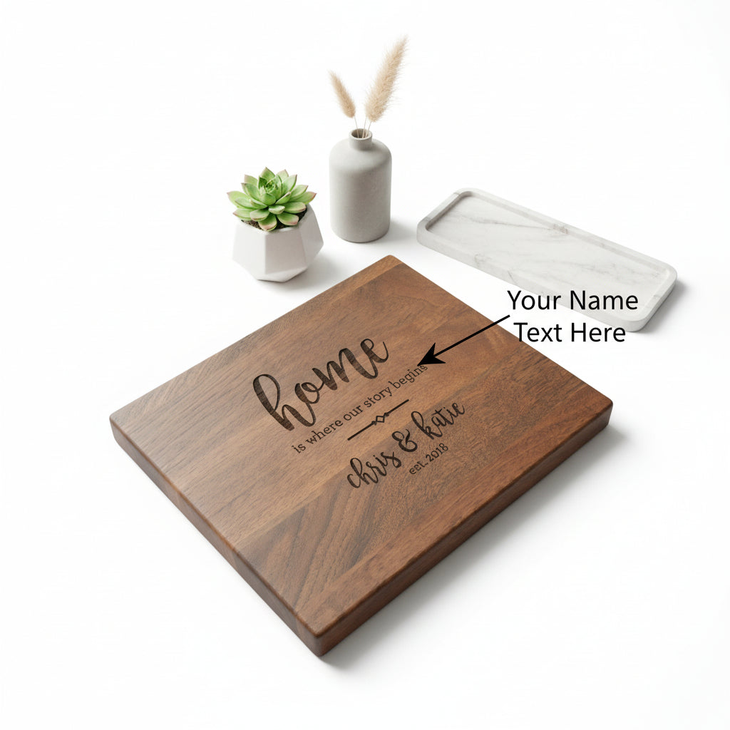 Personalized Walnut Cutting Board | Hadi Craft USA
