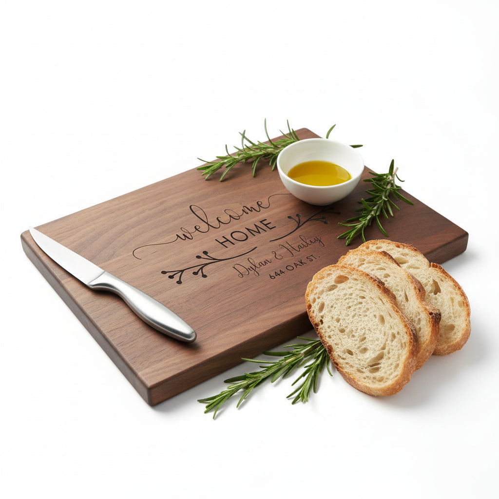 Personalized Walnut Cutting Board | Hadi Craft USA