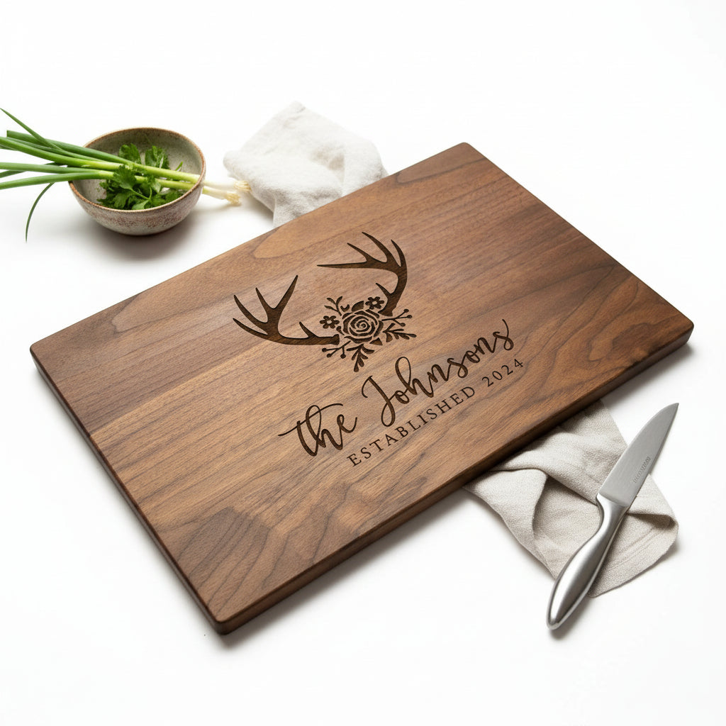 Personalized Walnut Cutting Board | Hadi Craft USA