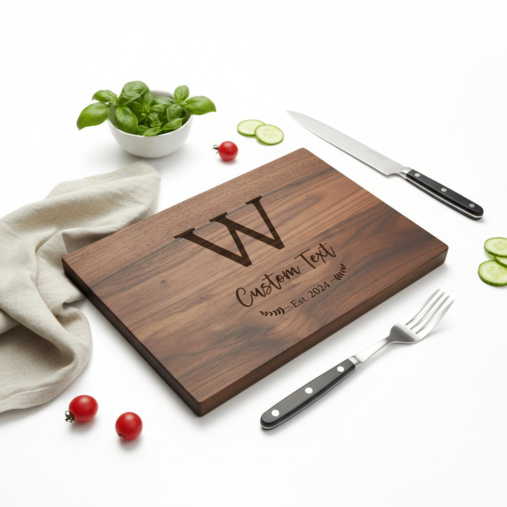 Personalized Walnut Cutting Board | Hadi Craft USA