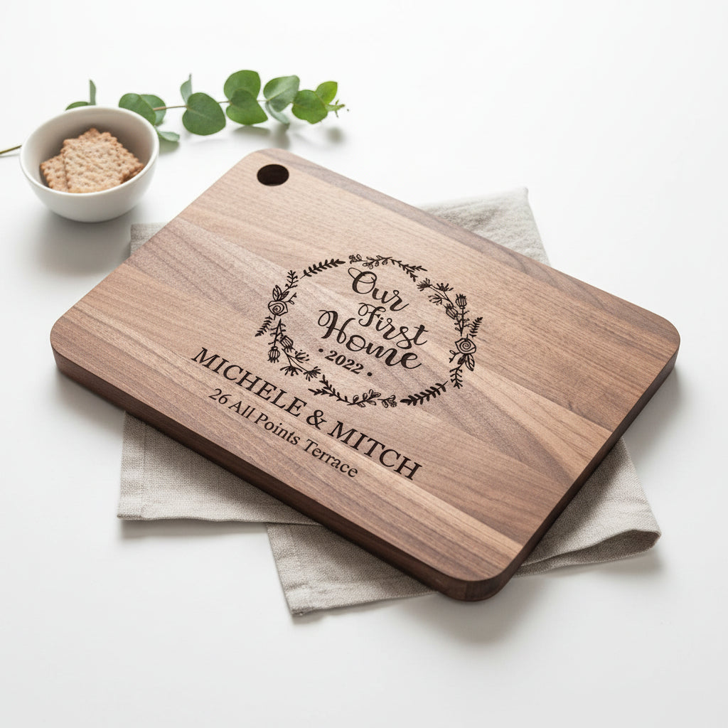 Personalized Walnut Cutting Board | Hadi Craft USA