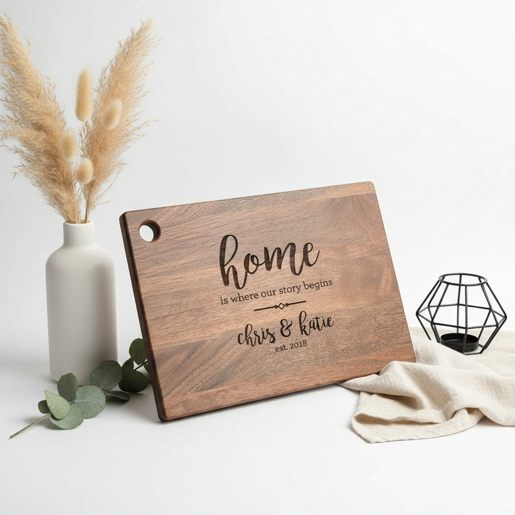 Personalized Walnut Cutting Board | Hadi Craft USA