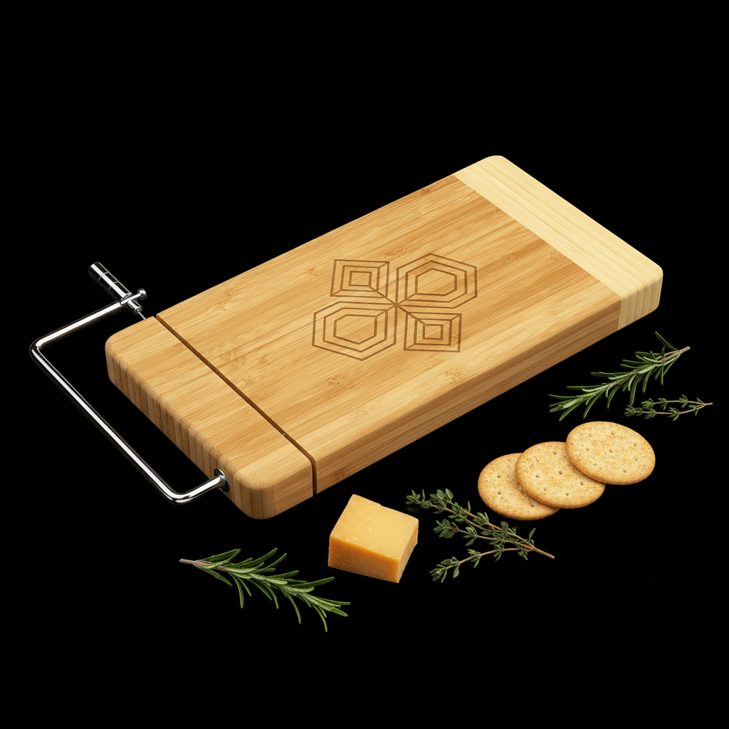 Personalized bamboo cheese cutting board rectangle - Hadi Craft