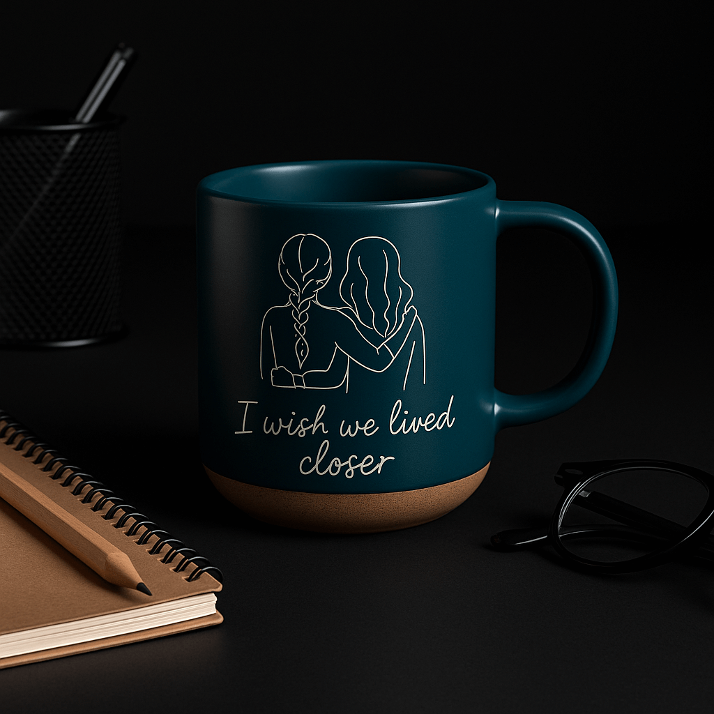 Personalized best friend mug Pottery Friend Mug Custom Engraved Cup - Hadi Craft