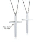 Personalized couple name necklace –Letter Pendant Titanium Steel Chain - Hadi Craft