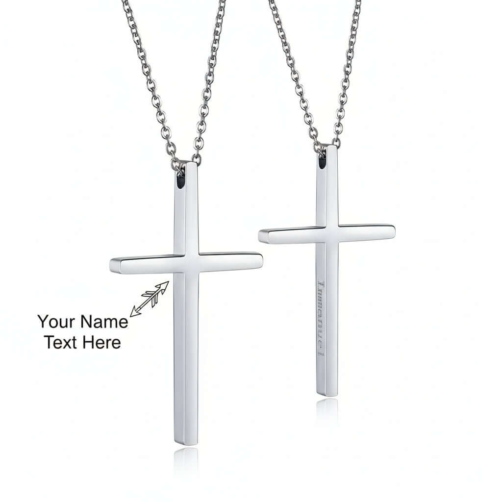 Personalized couple name necklace –Letter Pendant Titanium Steel Chain - Hadi Craft
