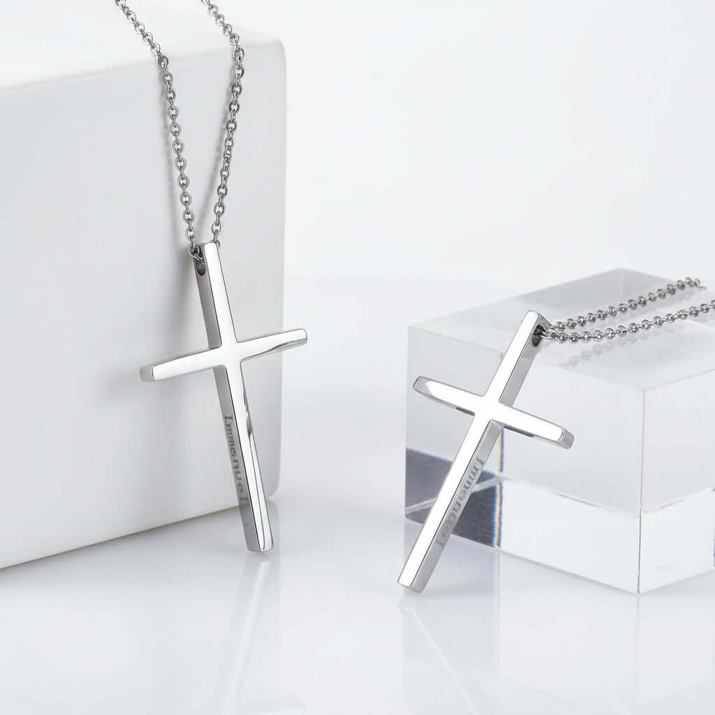 Personalized couple name necklace –Letter Pendant Titanium Steel Chain - Hadi Craft