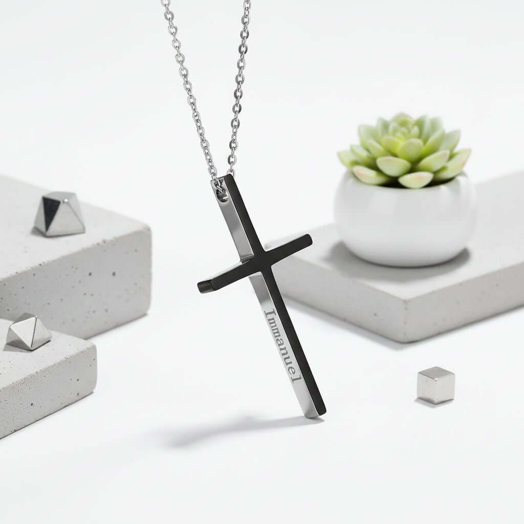 Personalized couple name necklace –Letter Pendant Titanium Steel Chain - Hadi Craft