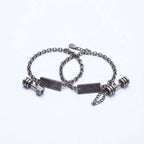 Personalized dumbbell bracelet – Fitness Barbell Steel Wristband - Hadi Craft
