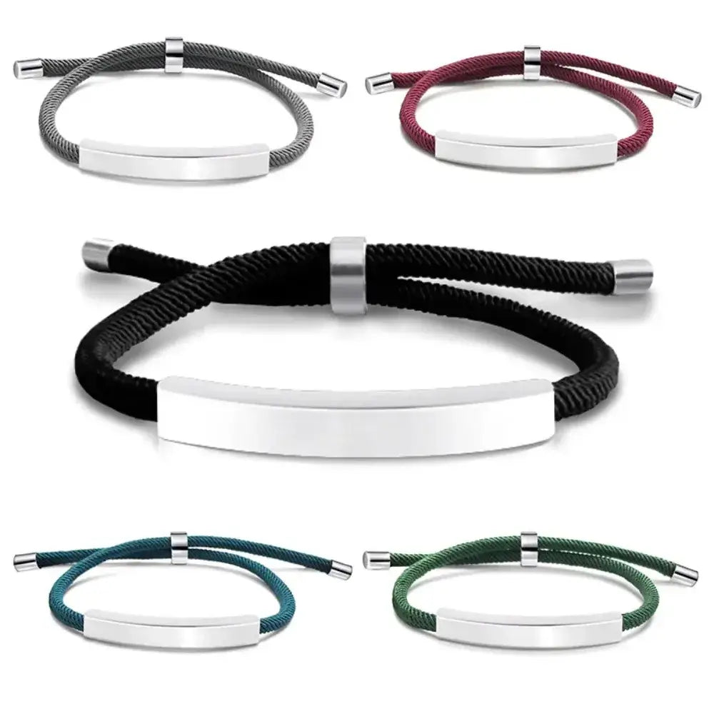Personalized engraved bracelet for men and women Stainless Steel - Hadi Craft
