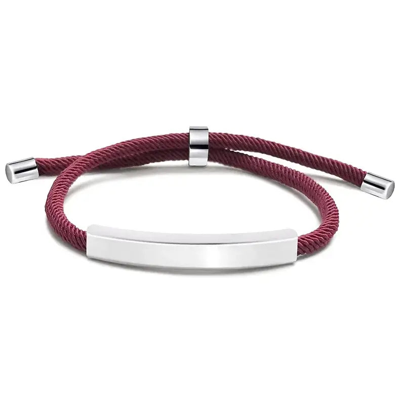 Personalized engraved bracelet for men and women Stainless Steel - Hadi Craft