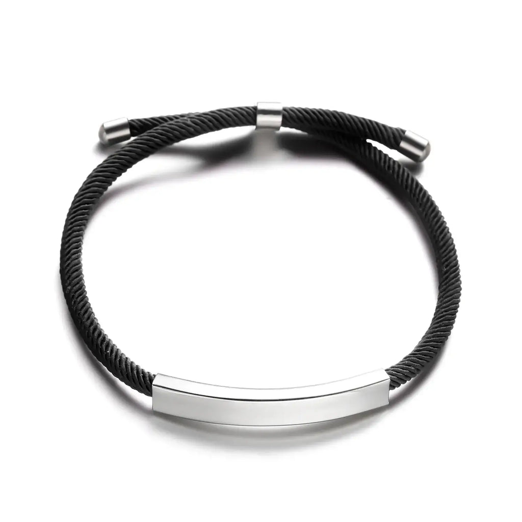 Personalized engraved bracelet for men and women Stainless Steel - Hadi Craft