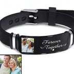 Personalized engraved stainless steel bracelet – Custom Gift - Hadi Craft