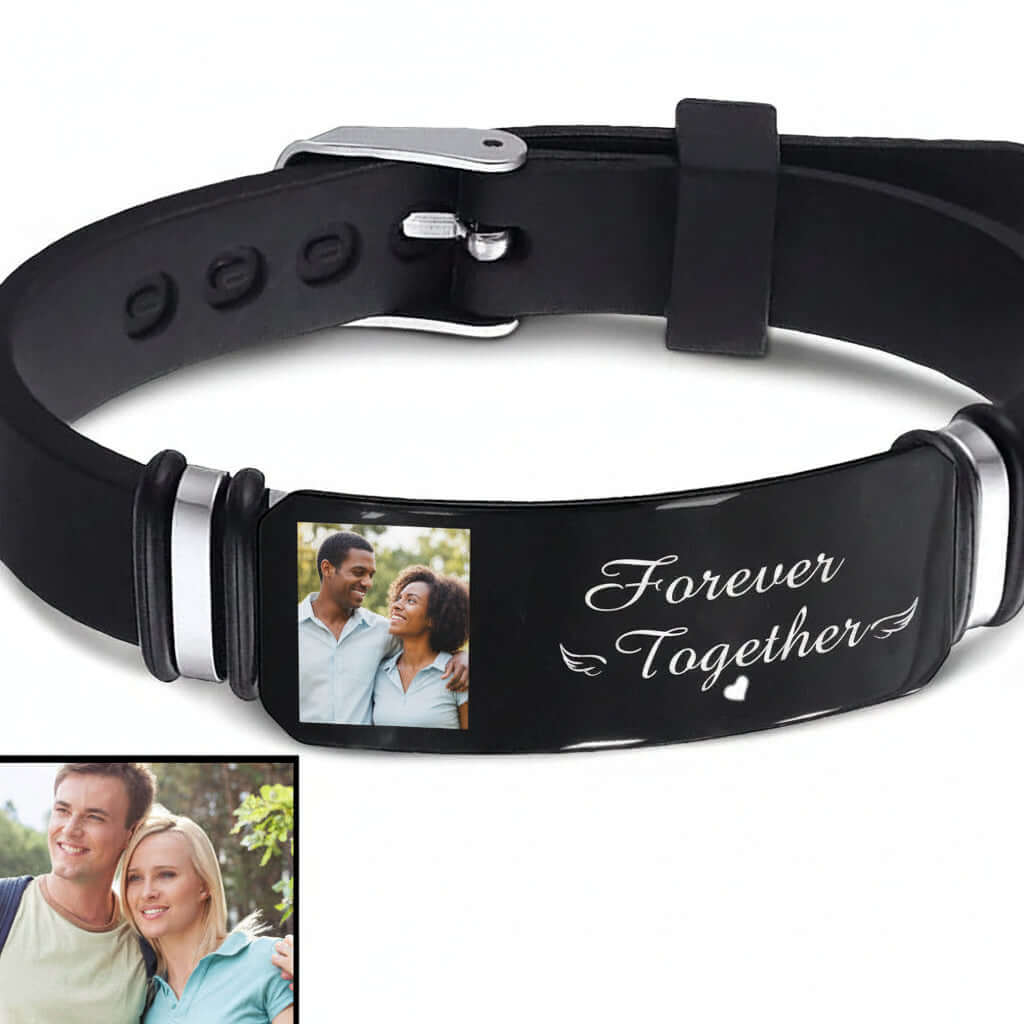 Personalized engraved stainless steel bracelet – Custom Gift - Hadi Craft
