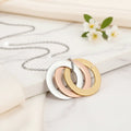 Personalized family linked circle bracelet For Women Family Gift - Hadi Craft