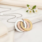 Personalized family linked circle bracelet For Women Family Gift - Hadi Craft