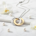 Personalized family linked circle bracelet For Women Family Gift - Hadi Craft