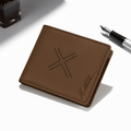 Personalized leather bifold wallet with Personalized Engraving - Hadi Craft