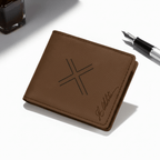 Personalized leather bifold wallet with Personalized Engraving - Hadi Craft