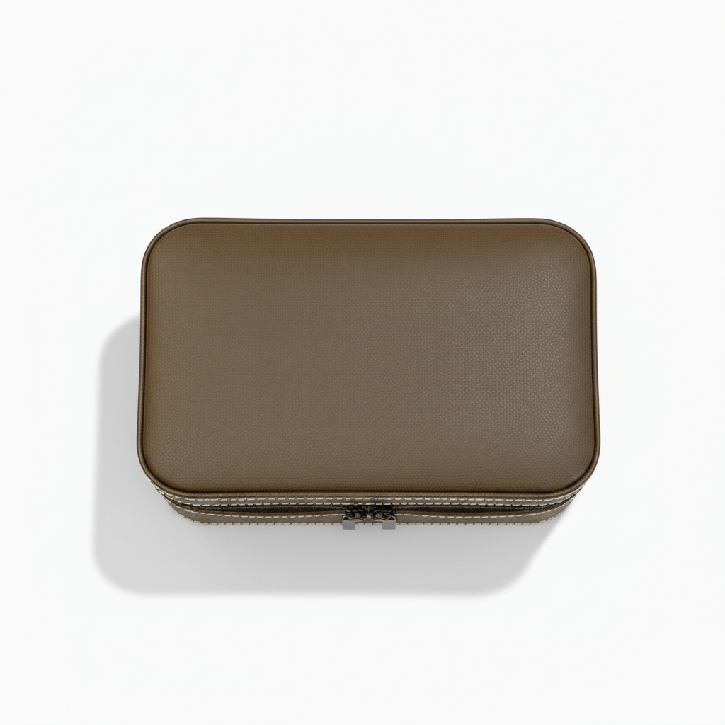Personalized leather travel jewelry box Laserable Leatherette - Hadi Craft