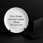 Personalized melamine decor plate with customize design for friends - Hadi Craft