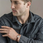 Personalized men's family name bracelet –Leather Bracelet - Hadi Craft