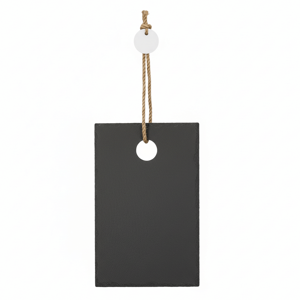 Personalized slate cutting board 9x6 with Hanger String - Hadi Craft