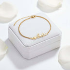Personalized stainless steel letter bracelet Custom Initial Jewelry - Hadi Craft
