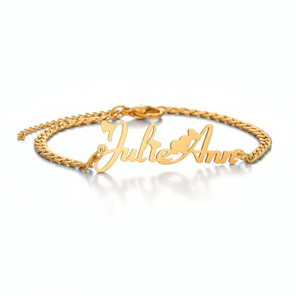 Personalized stainless steel name bracelet DIY Steel Name Bracelet - Hadi Craft