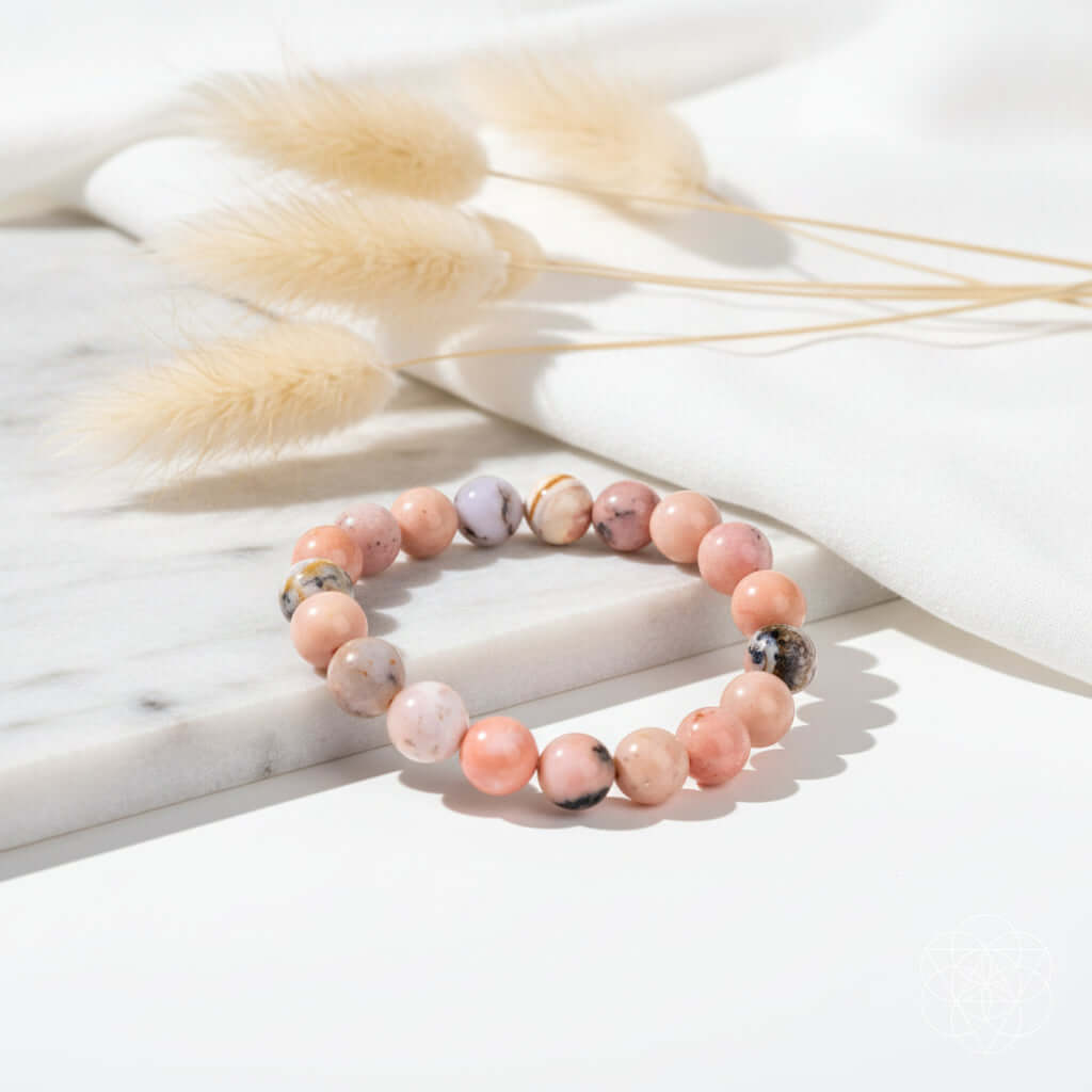 Peruvian pink opal healing bracelet The Peruvian Pink Opal Bracelet - Hadi Craft