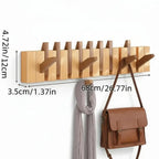 Piano key wall hook rack Piano Key Foldable Wooden Wall Hook Rack - Hadi Craft