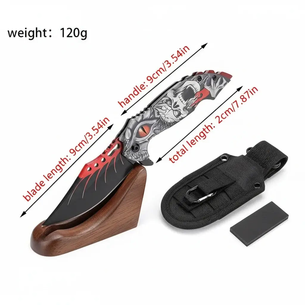 Portable Folding Knife For Camping, Hunting, Fishing, Hiking. With Broken Glass Function - Hadi Craft