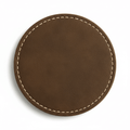 Premium Leather 6-Piece Engraved Leather Coaster Set - Hadi Craft