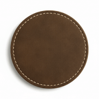 Premium Leather 6-Piece Engraved Leather Coaster Set - Hadi Craft
