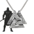 Retro Viking Triangle Necklace – Stainless Steel Pendant Chain for Men & Women - Hadi Craft