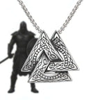 Retro Viking Triangle Necklace – Stainless Steel Pendant Chain for Men & Women - Hadi Craft