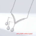 Rhinestone Claw Chain Jewelry Set – Elegant Crystal Necklace & Earrings for Women - Hadi Craft