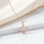 Rose gold tulip zircon necklace – Pendant for Women - Hadi Craft
