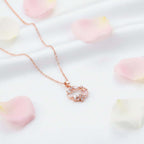 Rose gold tulip zircon necklace – Pendant for Women - Hadi Craft