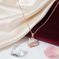 Rose gold tulip zircon necklace – Pendant for Women - Hadi Craft