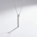Round brilliant cut moissanite necklace Necklace Clavicle Chain S925 - Hadi Craft