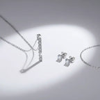 Round brilliant cut moissanite necklace Necklace Clavicle Chain S925 - Hadi Craft
