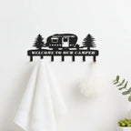 Rustic Pine Tree Wall Hooks Heavy Duty Iron Coat Key Rack Entryway Organizer - Hadi Craft
